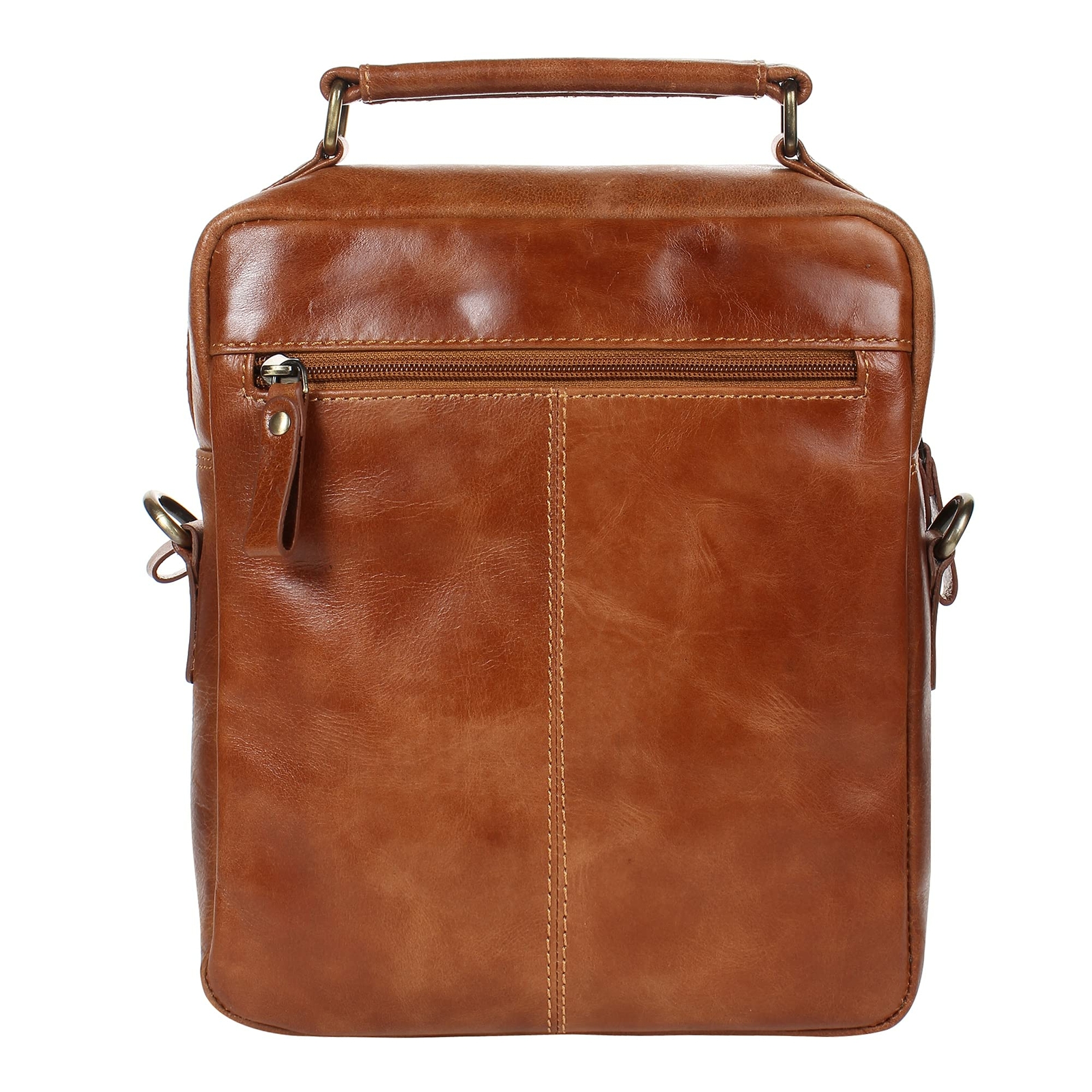 StarHide Unisex Oil Tanned Genuine Leather Travel Messenger Bag For Ipad Tablet