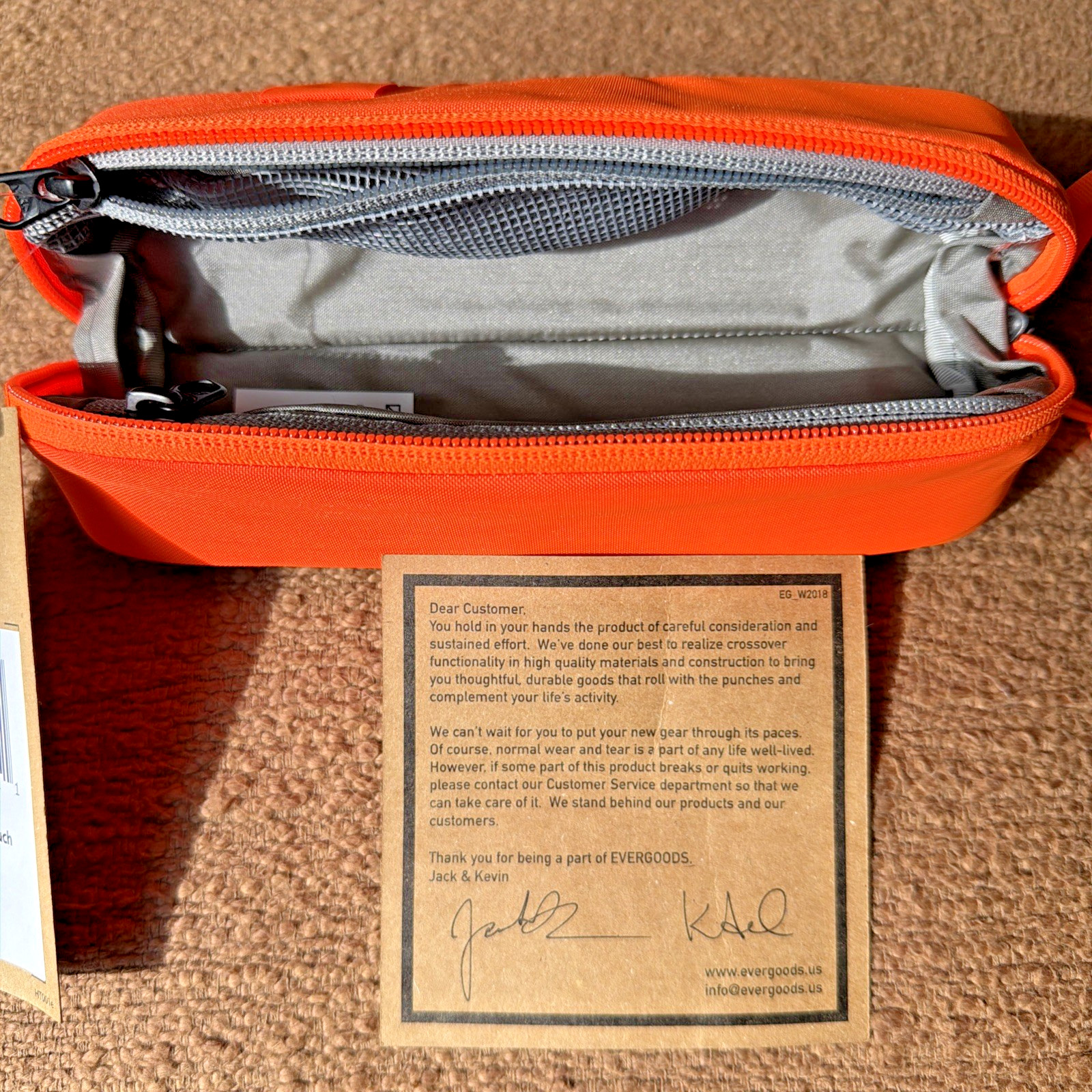🟧 Evergoods Civic Access Pouch 0.5L CAP.5 HOT ORANGE SOLD OUT RARE NEW! 🟧