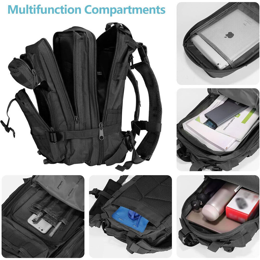 Military Tactical Backpack Daypack Bug Out Bag for Hiking Camping School Travel
