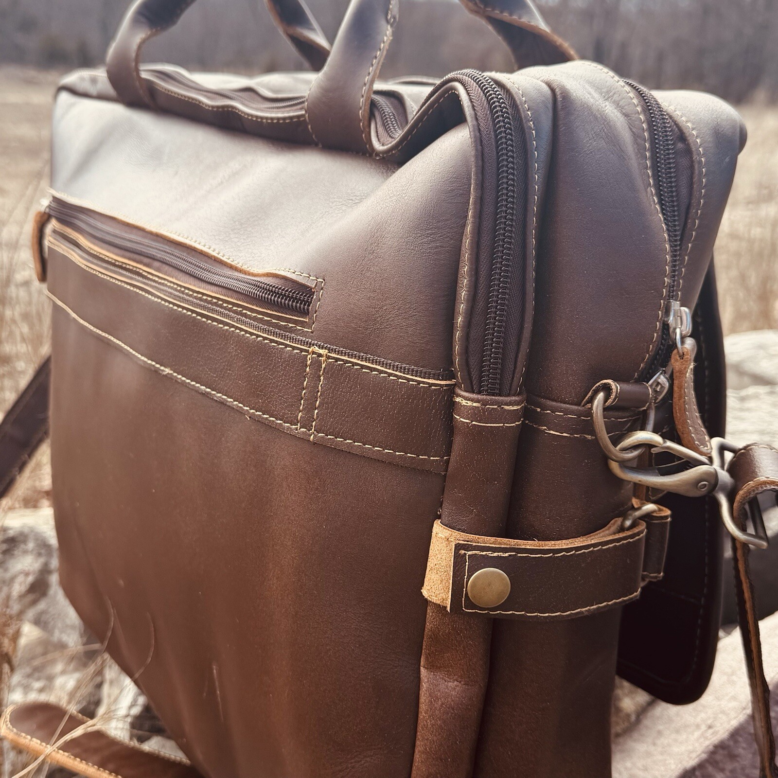 Broken Arrow Adventure Co. Leather Pilot Bag