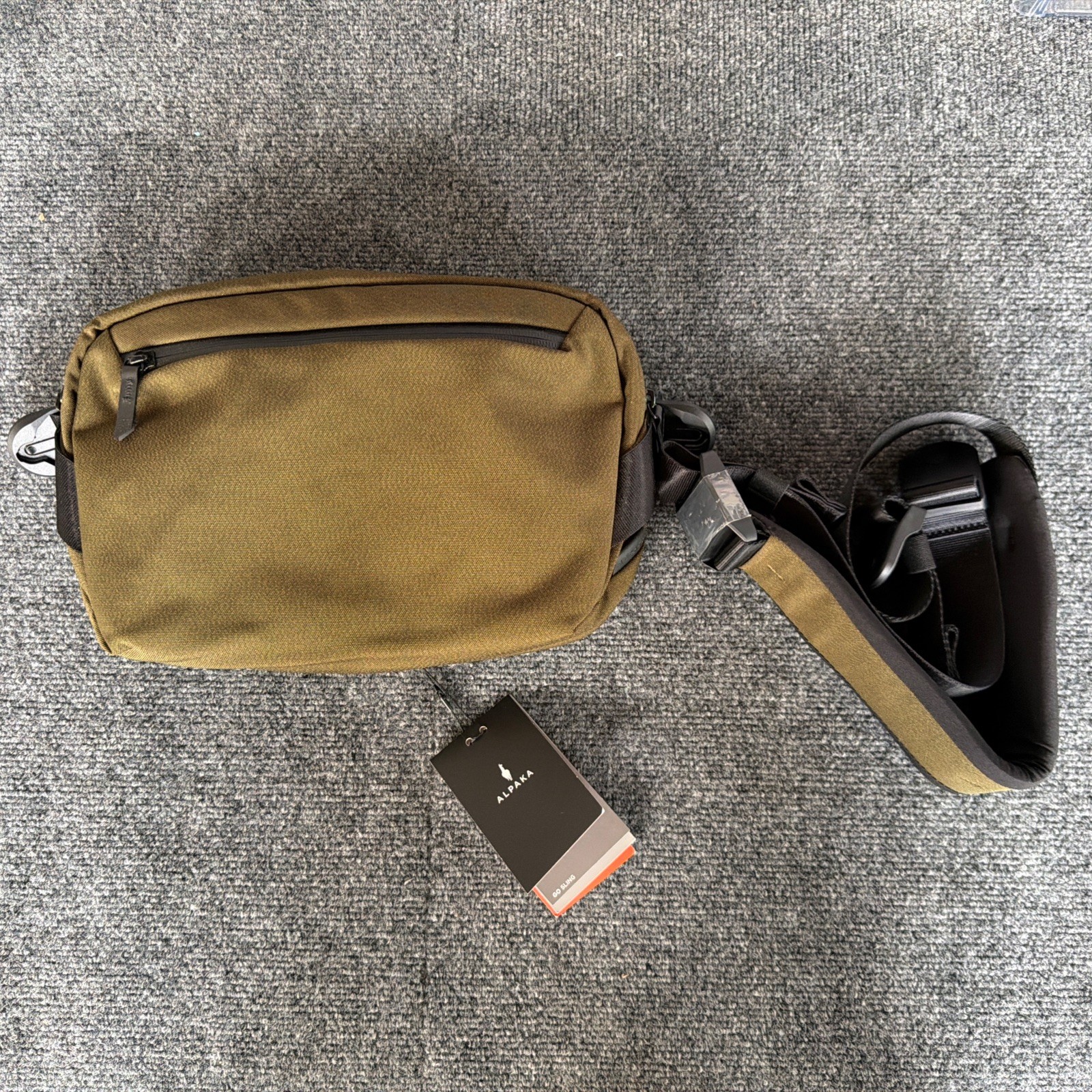 NEW Alpaka Go Sling Axoflux Army Green 600D Crossbody Tech Bag 5.5L