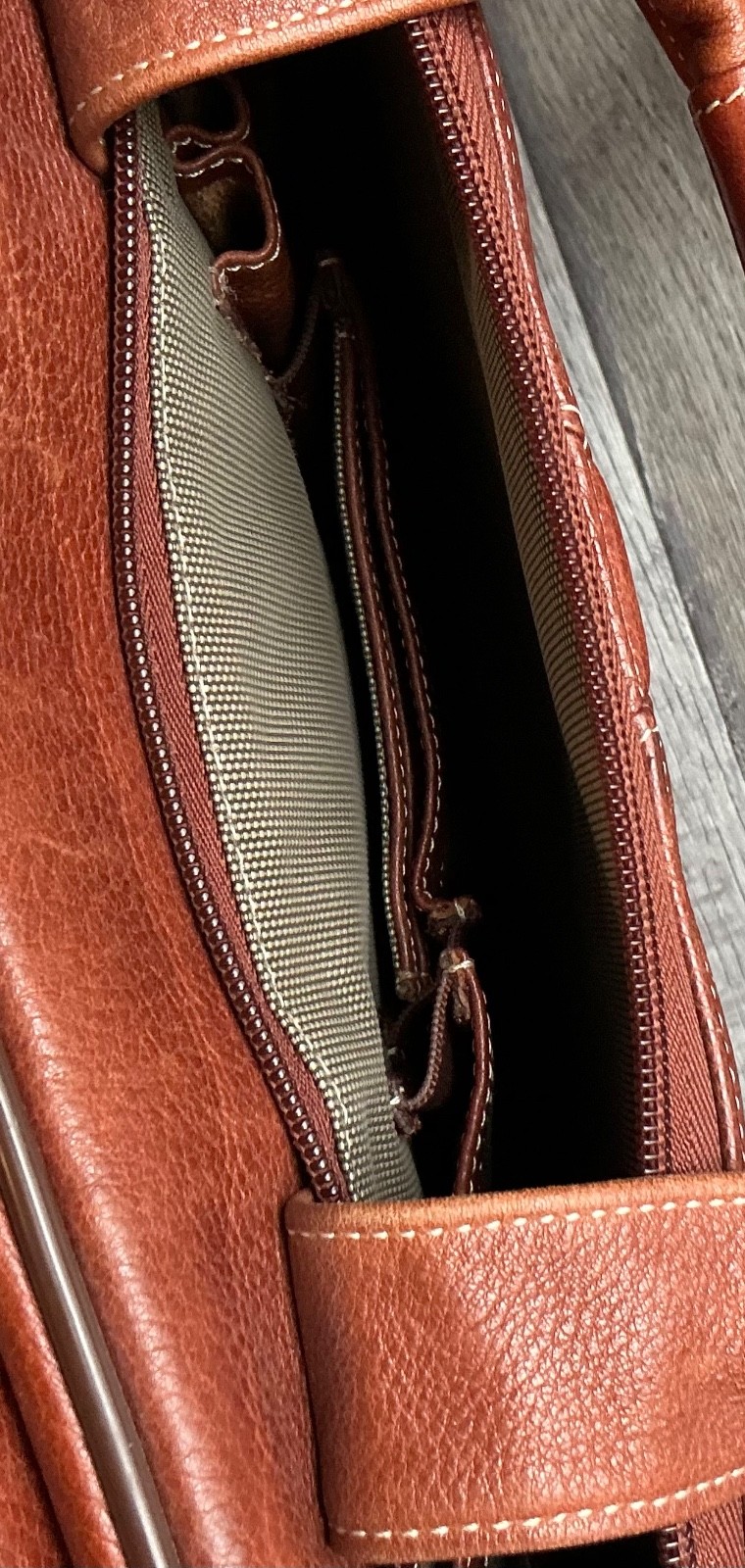 Johnston & Murphy Leather Briefcase Shoulder Bag Laptop Bag