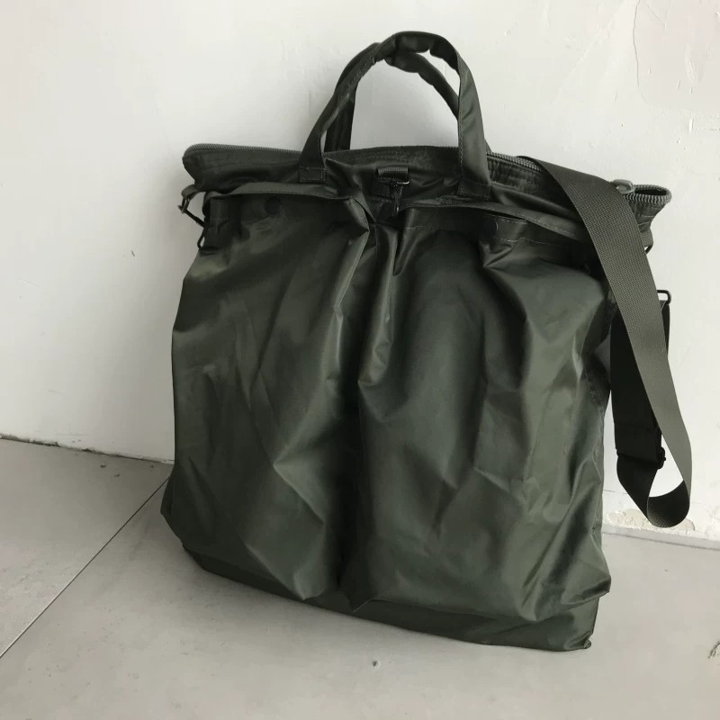 Retro US Pilot Helmet Bag with Carrying Strap Olive Drab Padded Pouch Green Bag