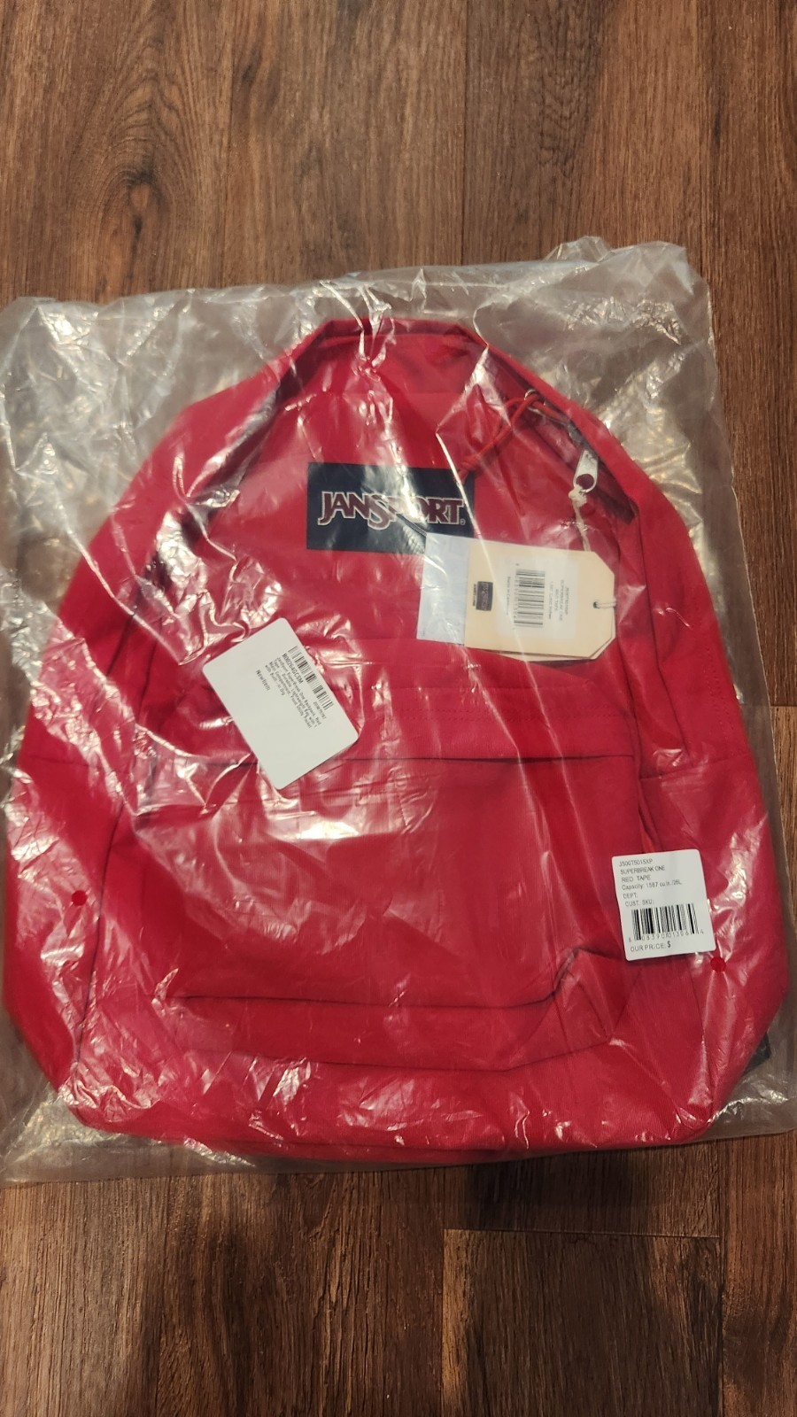 JanSport T501 Superbreak Backpack Bag- Red Tape NEW