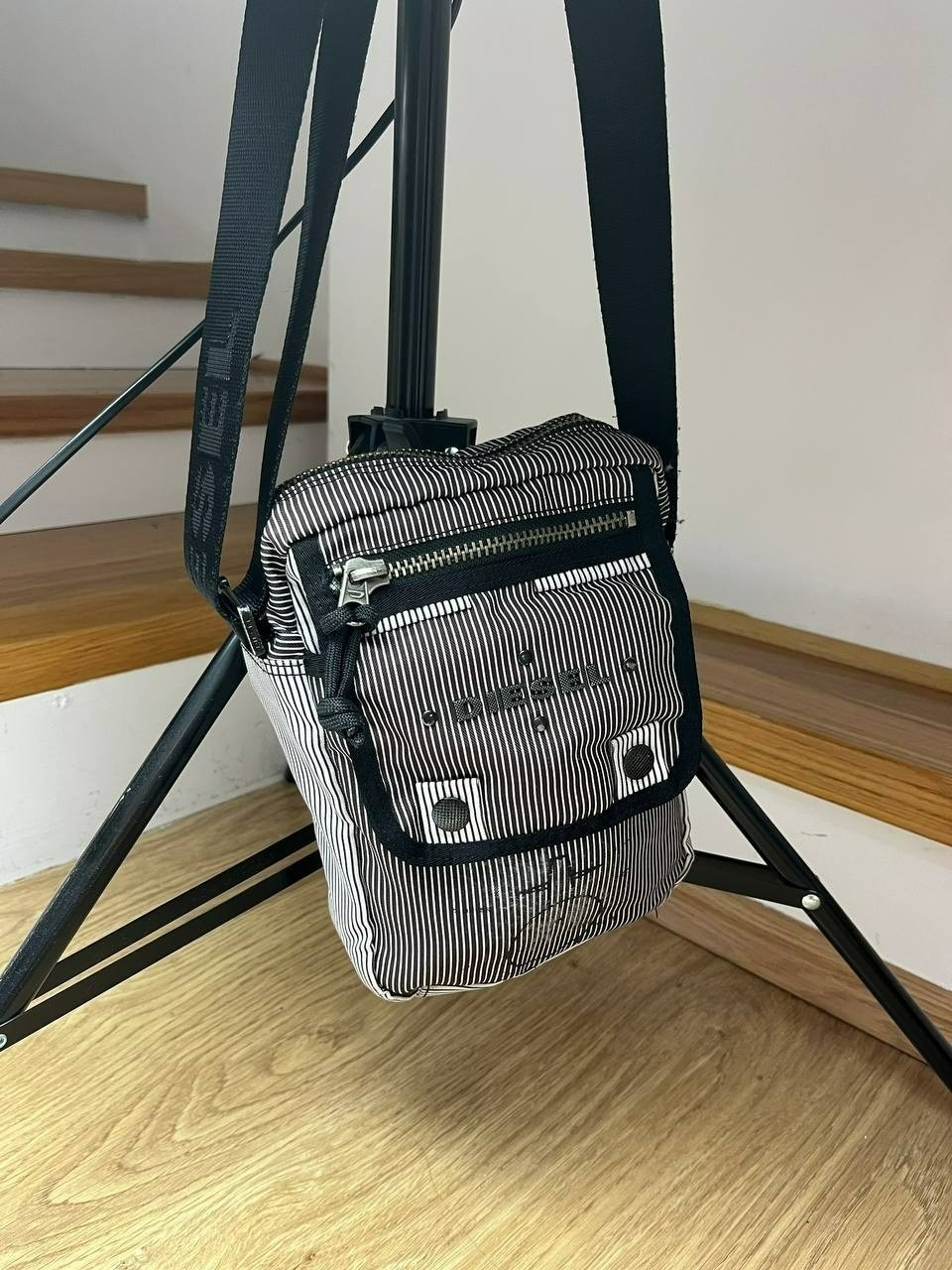 DDP Diesel Vintage Nylon RARE Shoulder Messenger Bag Y2K Avant-Garde Rave Tech