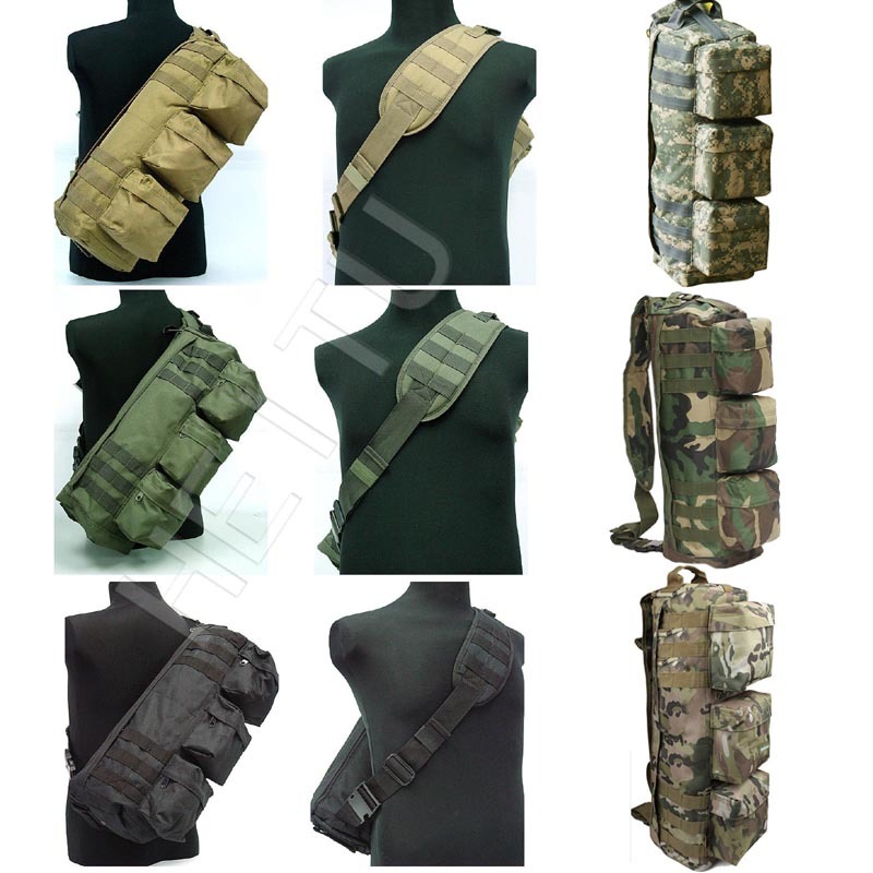 Tactical MOLLE Assault Go Bag Shoulder Sling 1000D Cordura Hiking Camping Pack