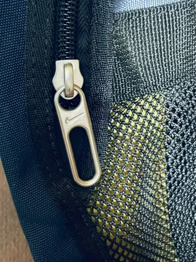 Nike Navy Blue Drawstring Backpack Black Mesh Cinch Sack Bag Gym Stadium Work