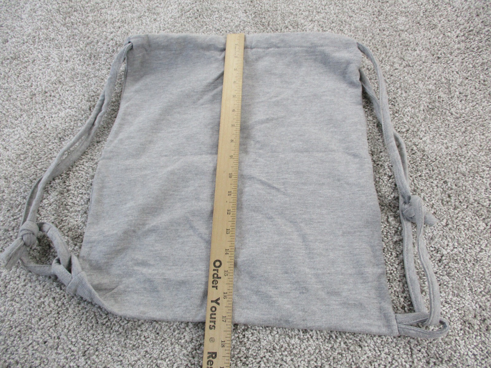 Nantucket Whalers High Drawstring Backpack Gray Cotton Blend Whale Logo EC