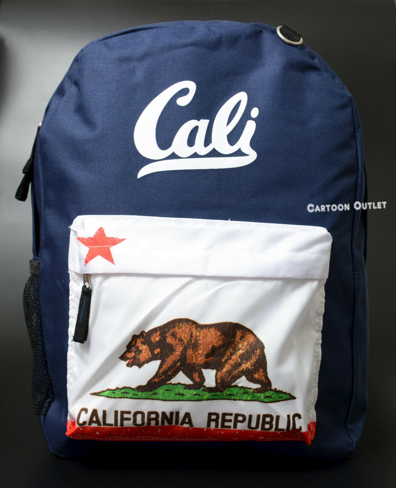 CALIFORNIA REPUBLIC BACKPACK SCHOOL BAG TRAVEL MOCHILA LARGE 16″ NAVY BLUE BEAR