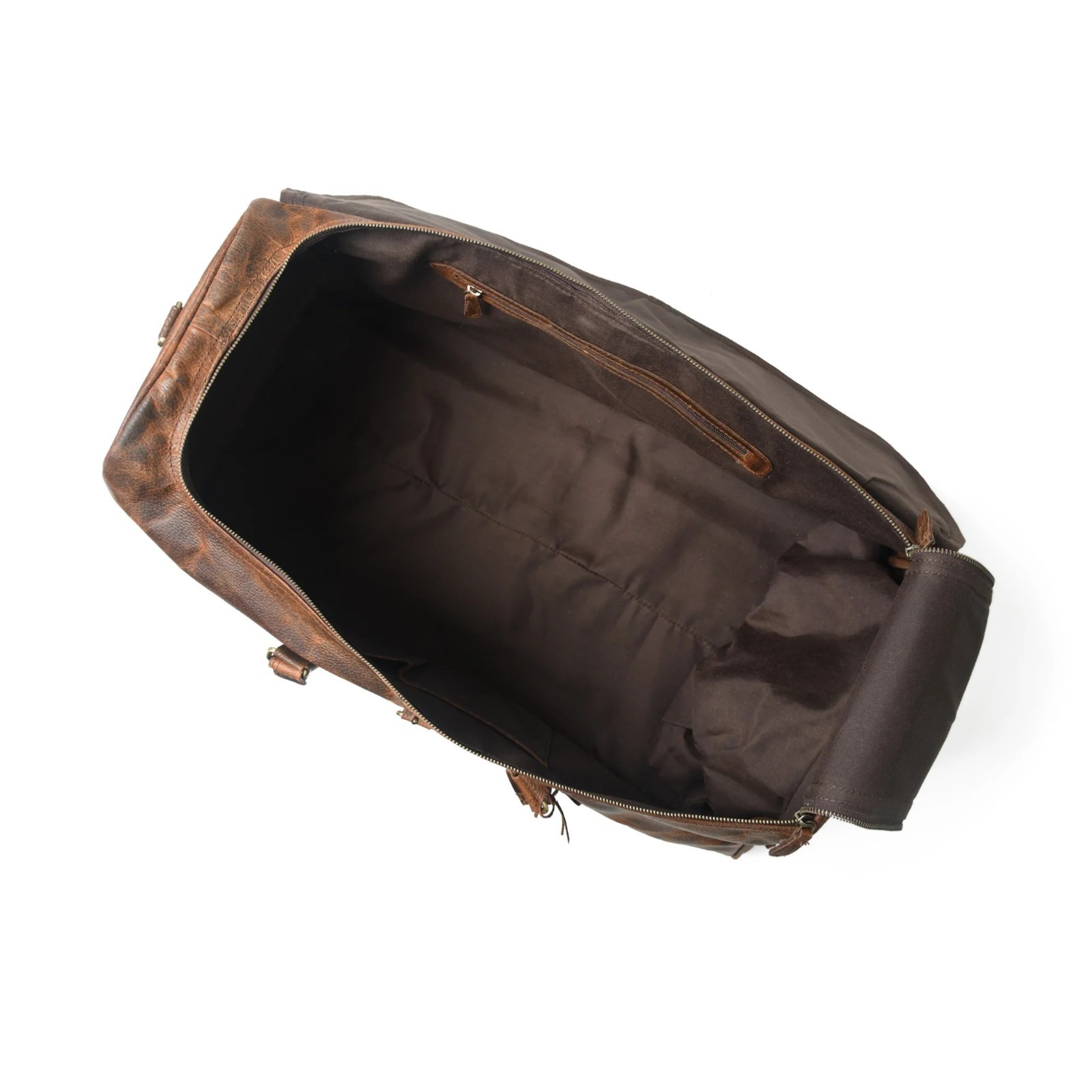 24″ Full Grain Buffalo Leather Duffle Bag Travel Weekender Carry On Brown
