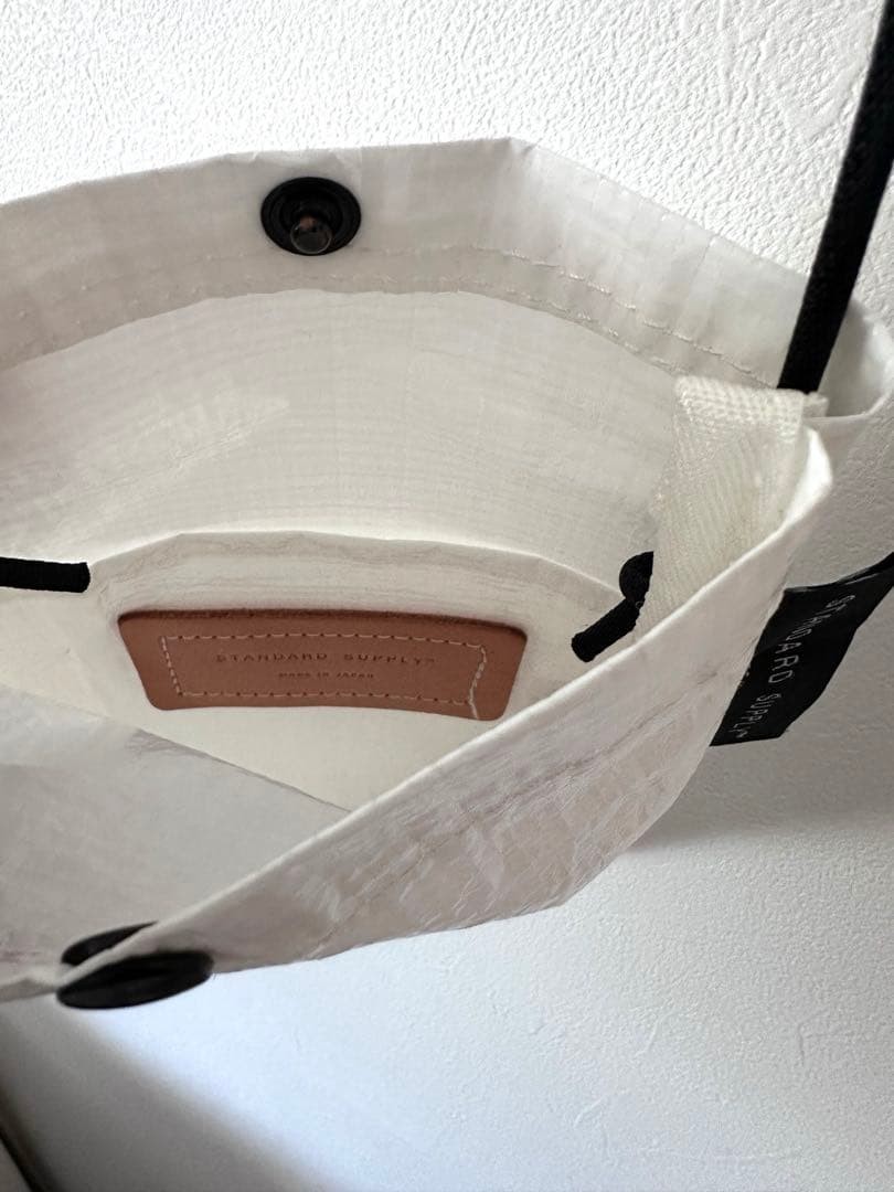 STANDARD SUPPLY White Polyethylene Sacoche Crossbody Bag, Lightweight, Unused