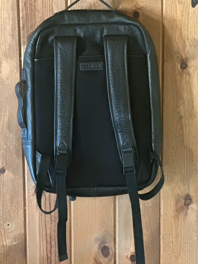 High Quality Black leather backpack/briefcase “Genicci” Netherlands, Unisex