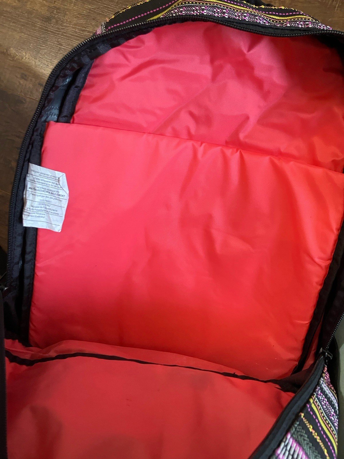 Dakine Striped Backpack Black Pink Yellow School Travel Laptop Bag Unisex