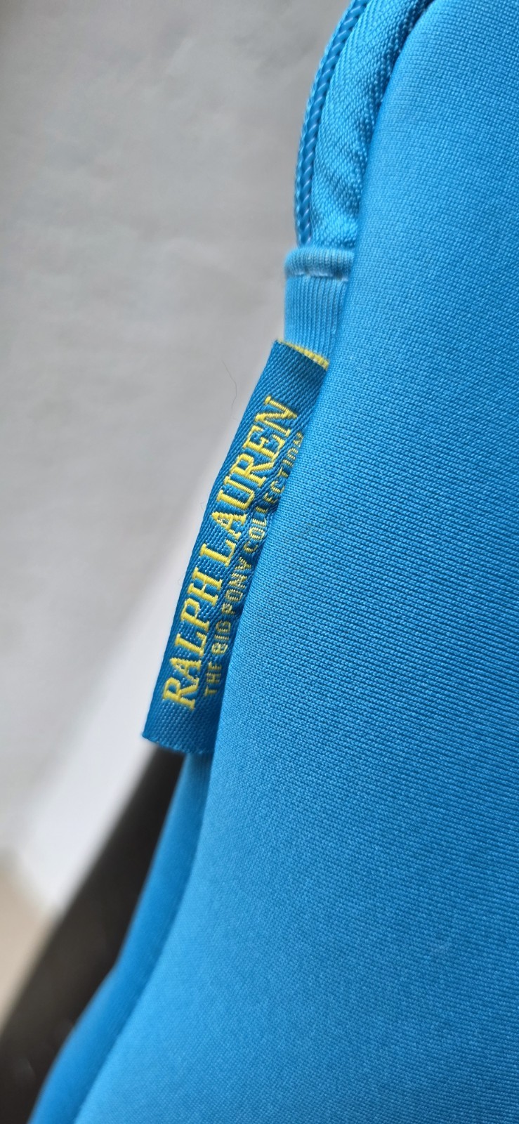 Ralph Lauren Blue The Big Pony Neoprene Laptop/Tablet Crossbody Bag 13×11.5