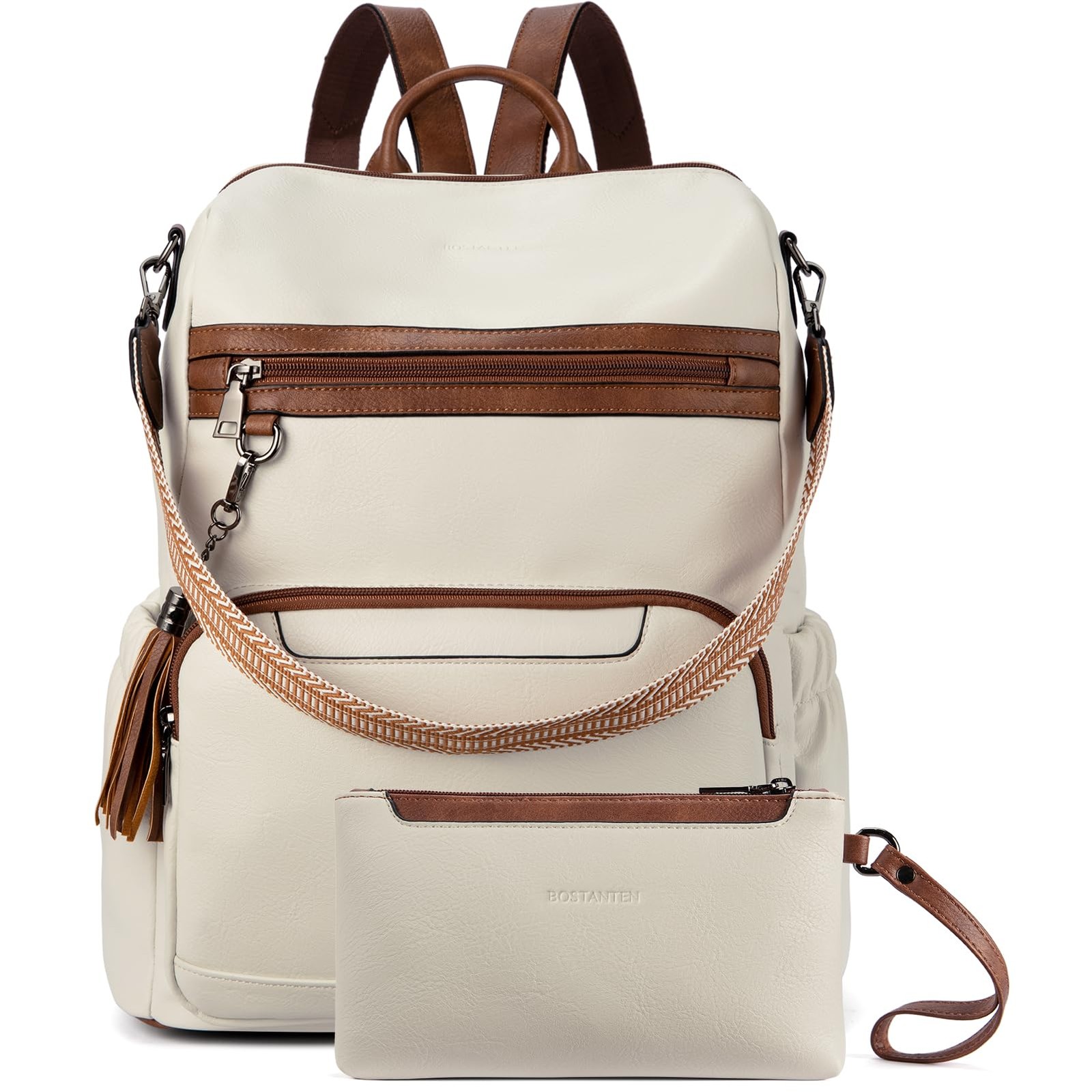 PU Leather Laptop Backpack For Women Designer Travel Computer Shoulder Bag