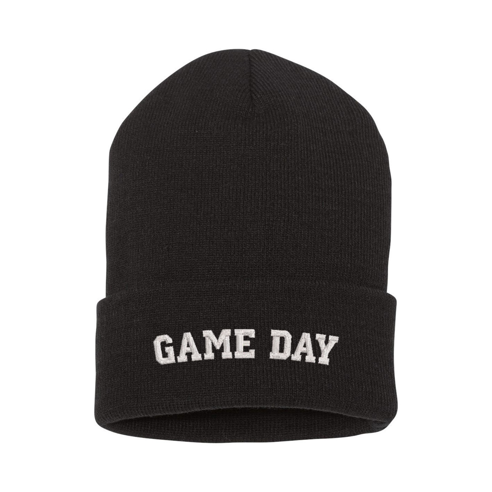 Game day gameday embroidered beanie hat, custom beanie hat