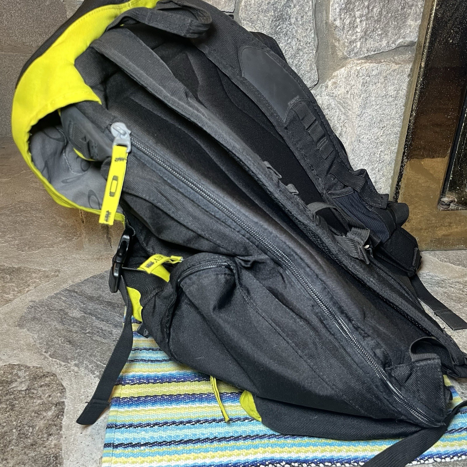 Vintage Oakley Gearbox LX Software Backpack Y2K Yellow Tactical