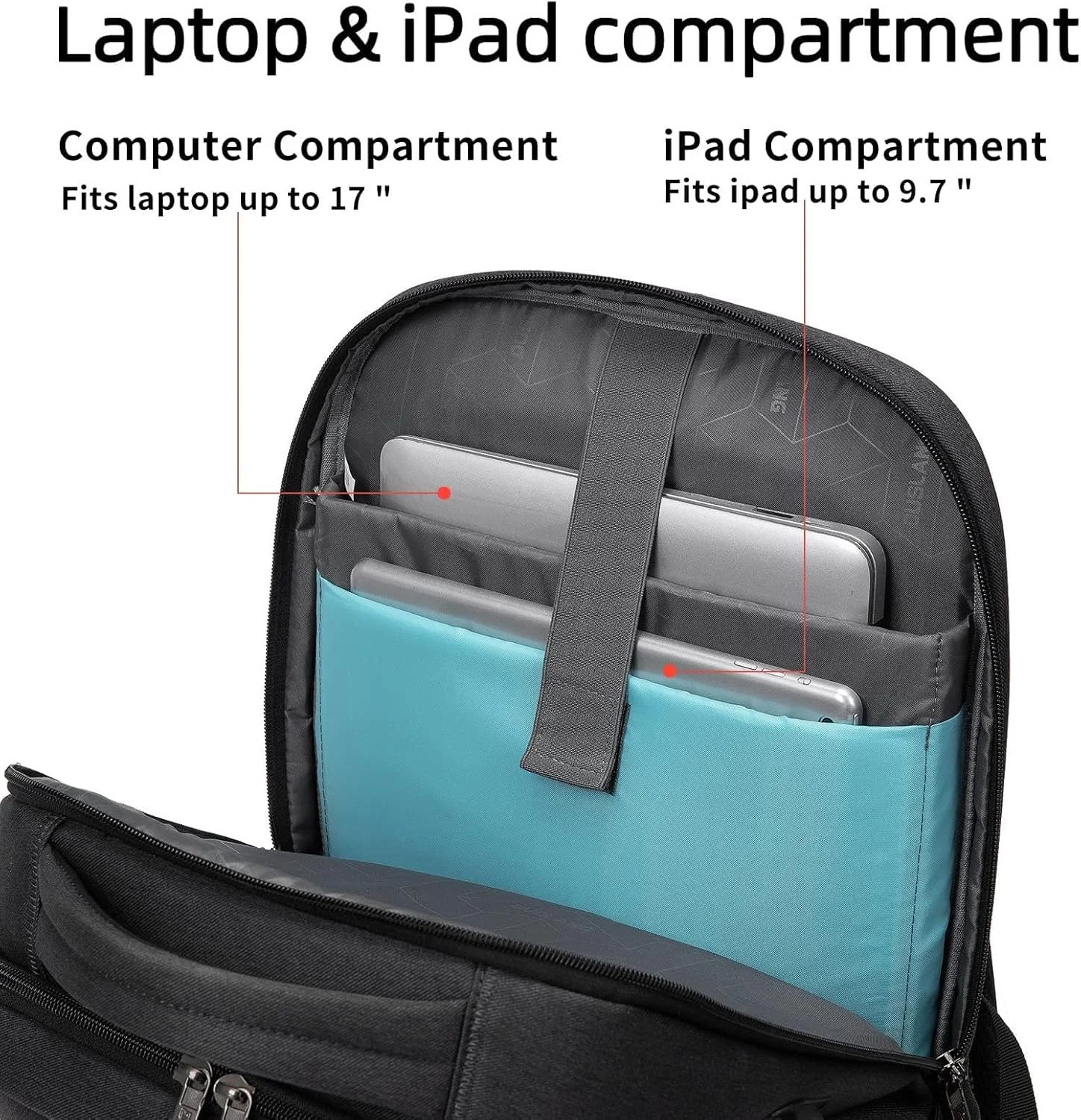 DUSLANG 17 Inch Laptop Backpack for Travel Water Resistant College Backpack for
