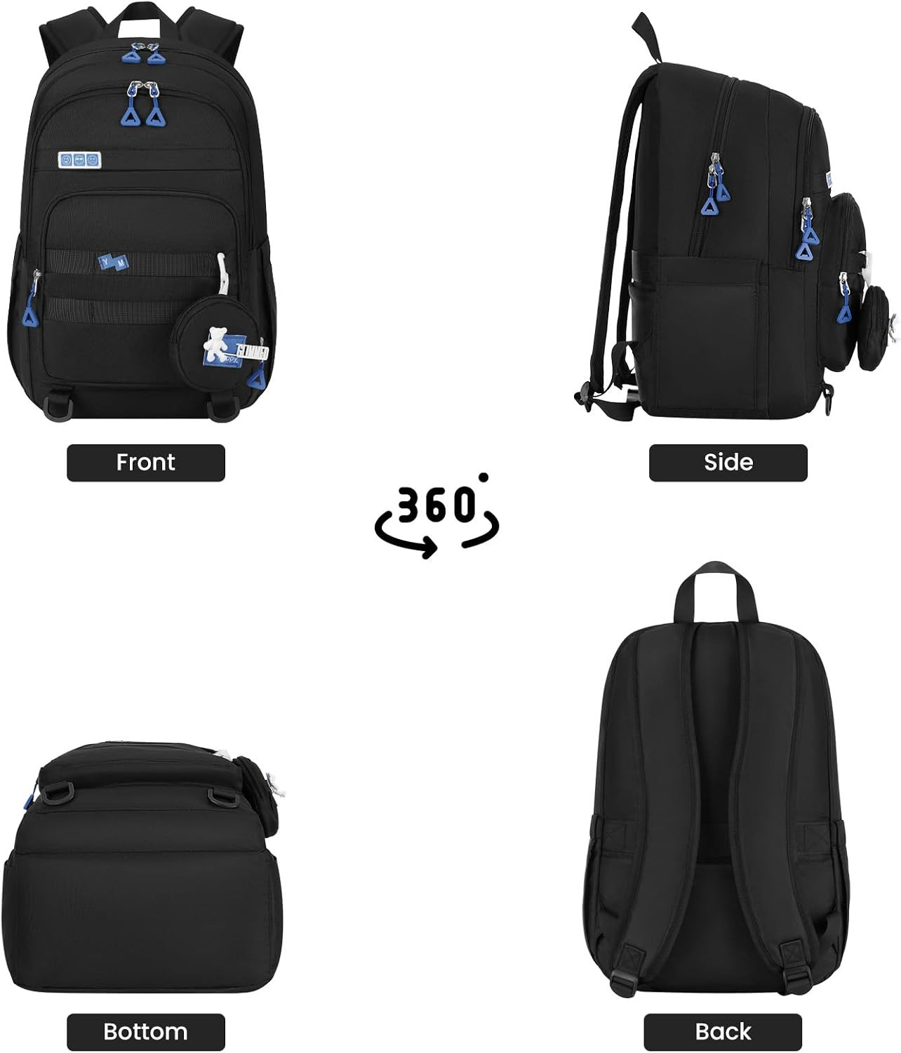 Big School Laptop Backpack for College Men Women,Bookbag for Middle High School
