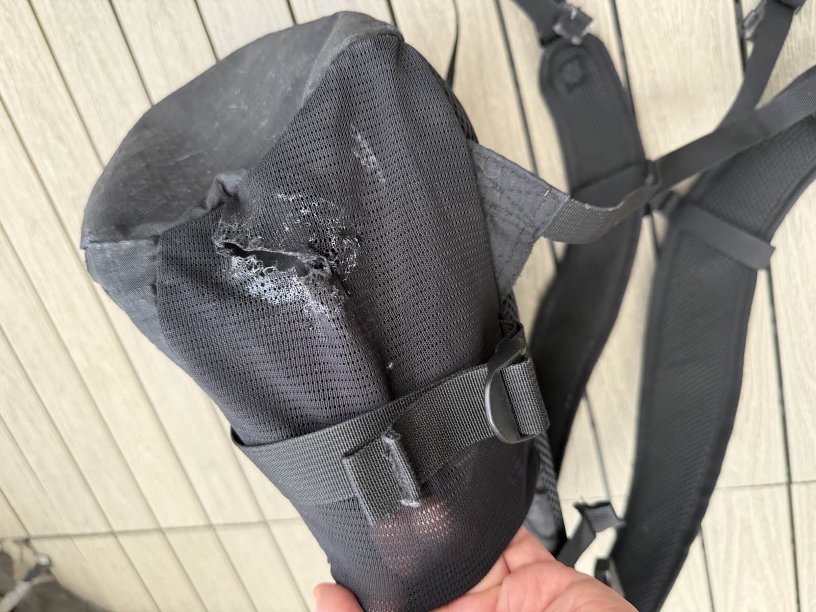 Supreme SS18 Reflective Backpack Black Spellout Beat See Pics