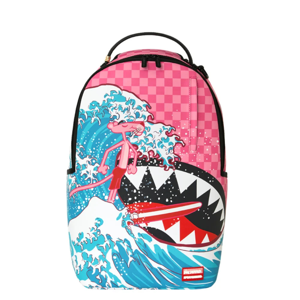 Sprayground Pink Panther Surf Brand New Large Backpack School Bag Bookbag B9113