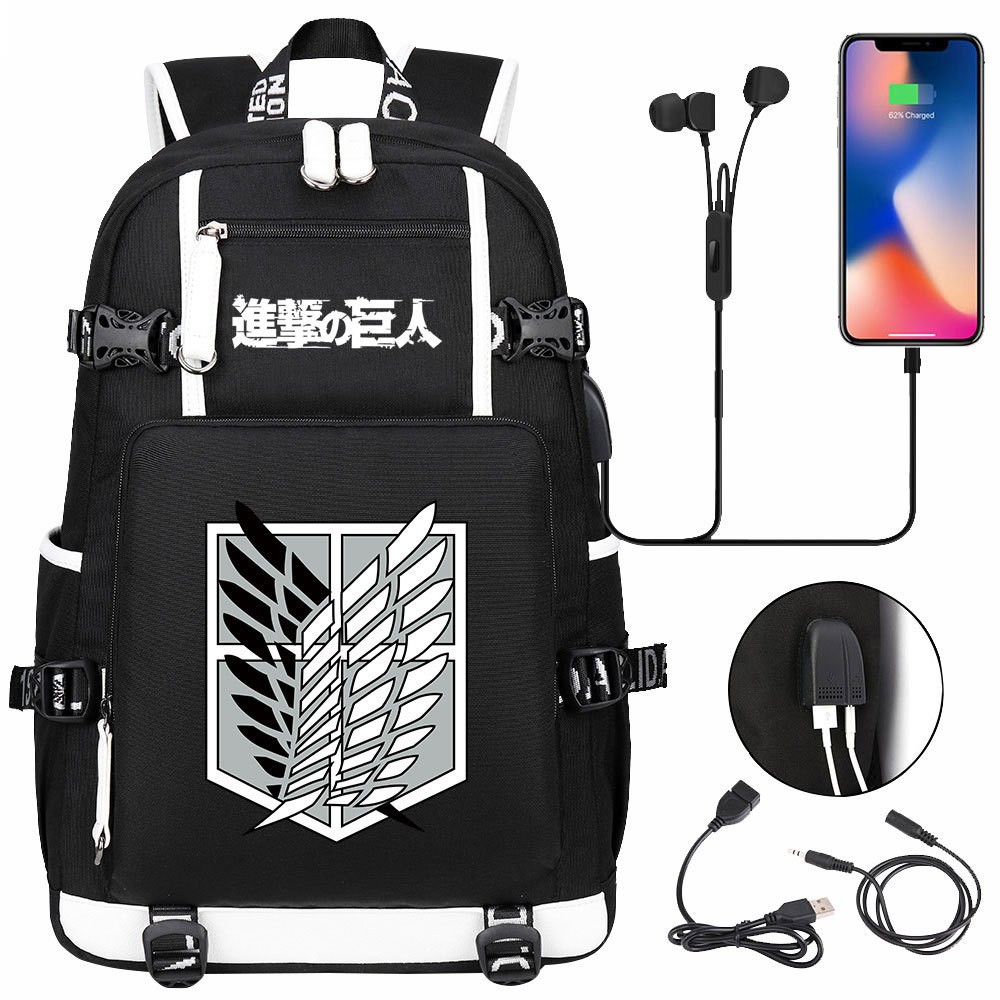 New Anime Cloud USB Laptop Backpack for Teens/ Students, School & Travel Daypack