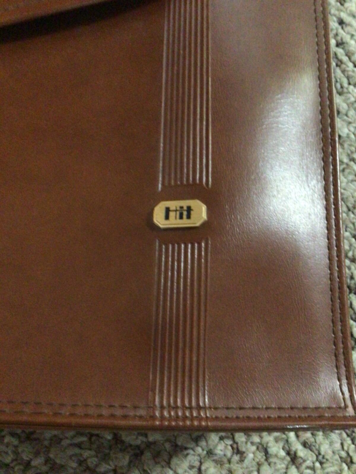 Vintage HIT Prestige Collection Lockable Leather Attache Bag 16″ W x 11″ Tall