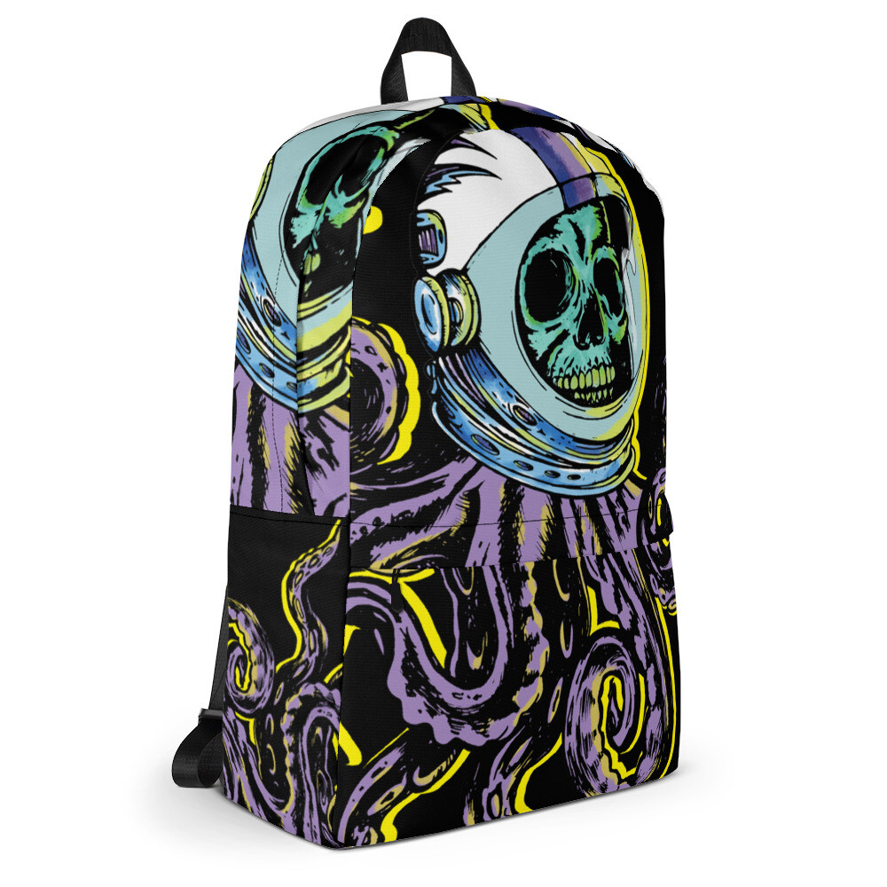 Astronaut Creepy Backpack Skull Octopus Skater Pack Death Space Gothic b2 School