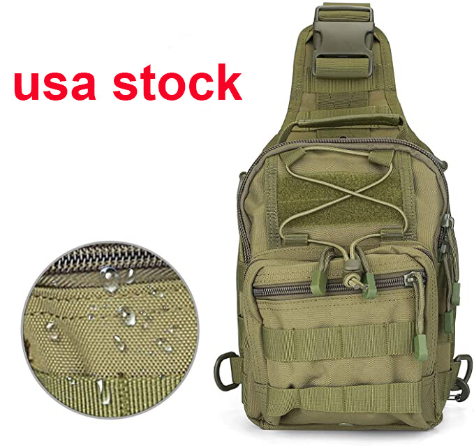 Mens Backpack Waterproof Tactical Sling Chest Pack Shoulder Bag Outdoor Hiking