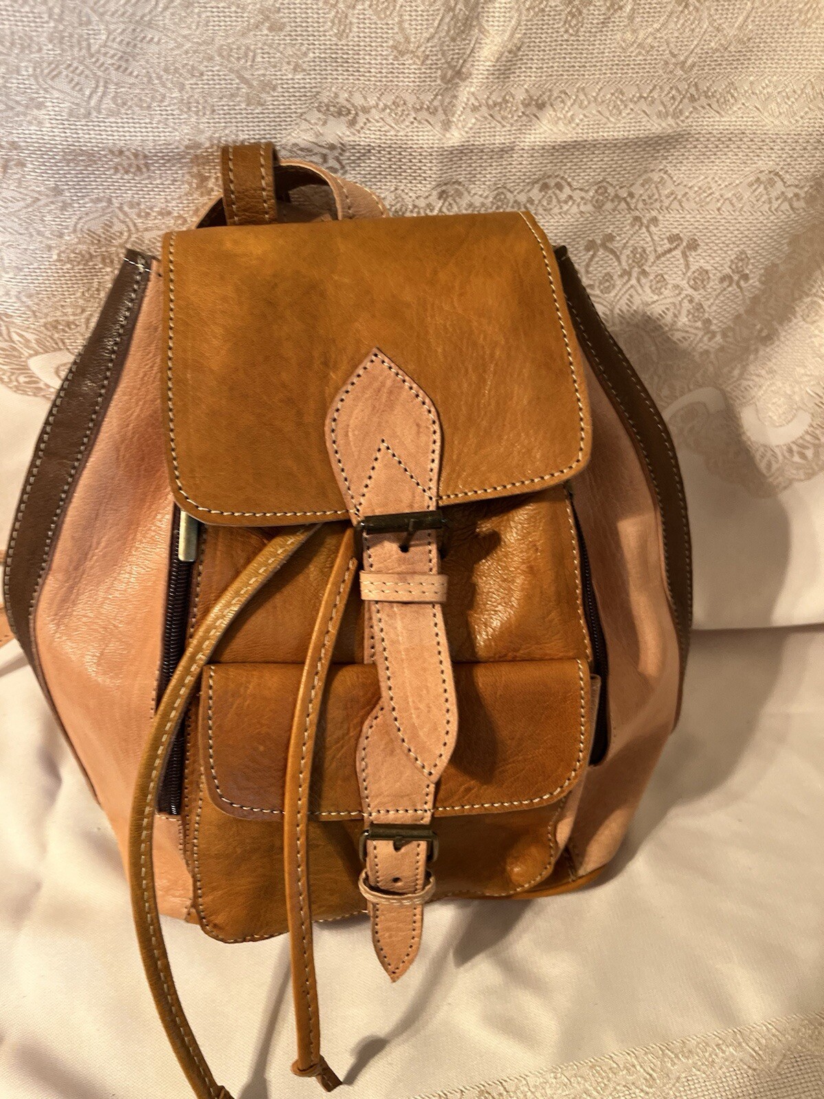 Backpack Genuine Leather – Handmade in Morocco – Large 24″x20″