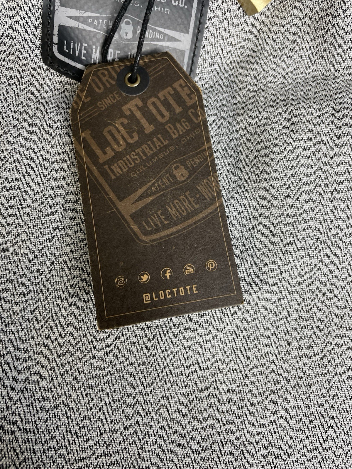 Loctote Original Flak Sack Gray Backpack Bag Loc Tote Anti-Theft