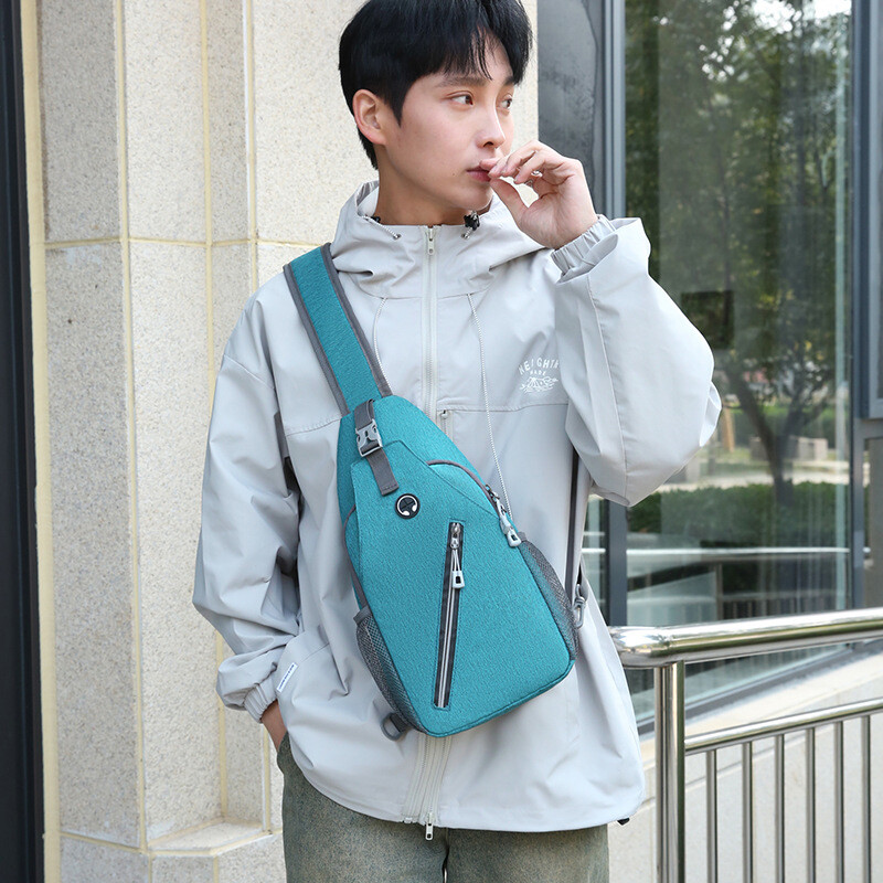 Men’s Canvas One Shoulder Strap Crossbody Bag School Or College Study Library