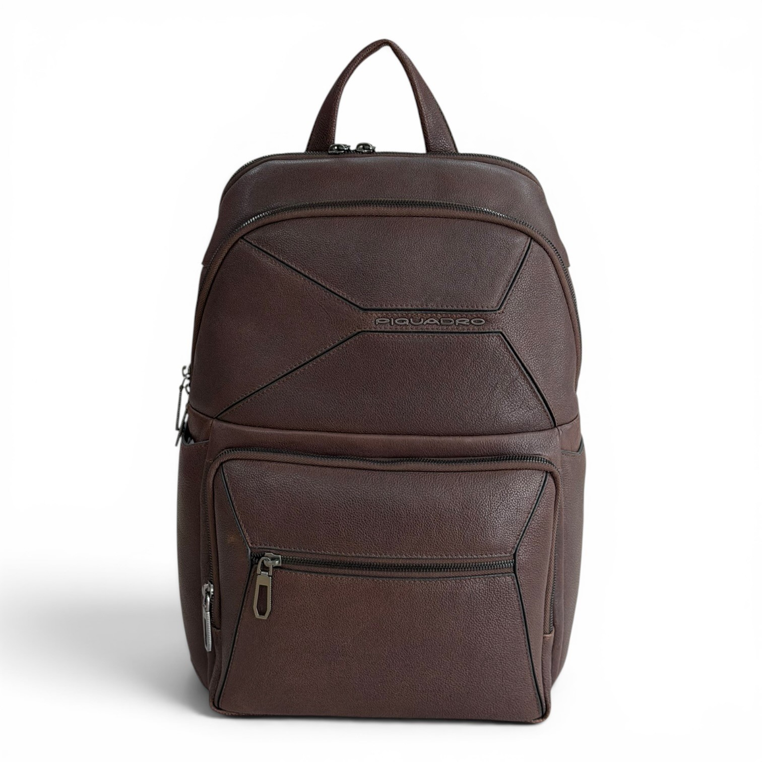 PIQUADRO men’s backpack leather backpack with computer made in Italy notebook