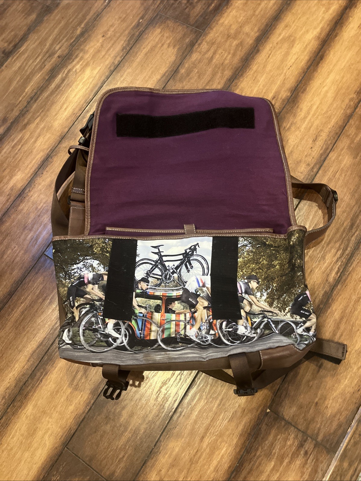 Paul Smith Mini Cooper & Rapha Cycling Team Cotton Leather Courier Bag Laptop