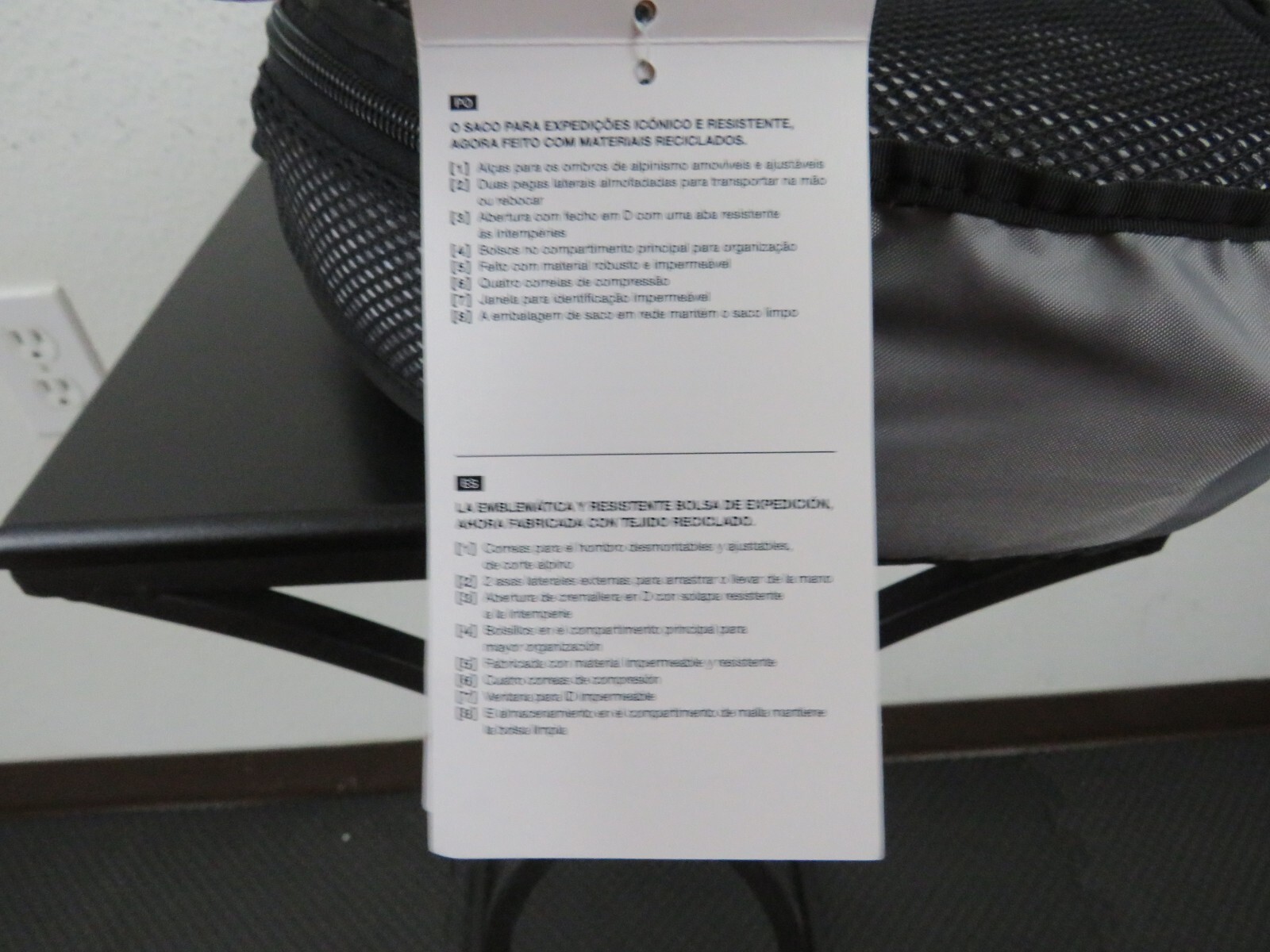 The North Face Medium Base Camp Duffel Packable Travel Backpack – Black / White