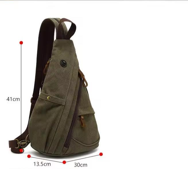 Augur Canvas Crossbody Men Military Shoulder Travel Chest Sling Hiking Bag
