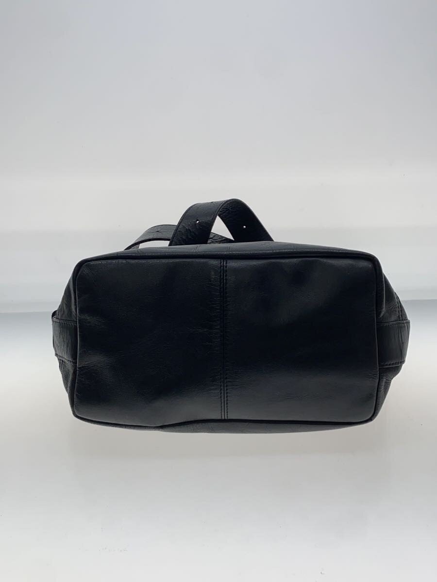 UNITED ARROWS green label relaxing shoulder bag, leather, black, plain