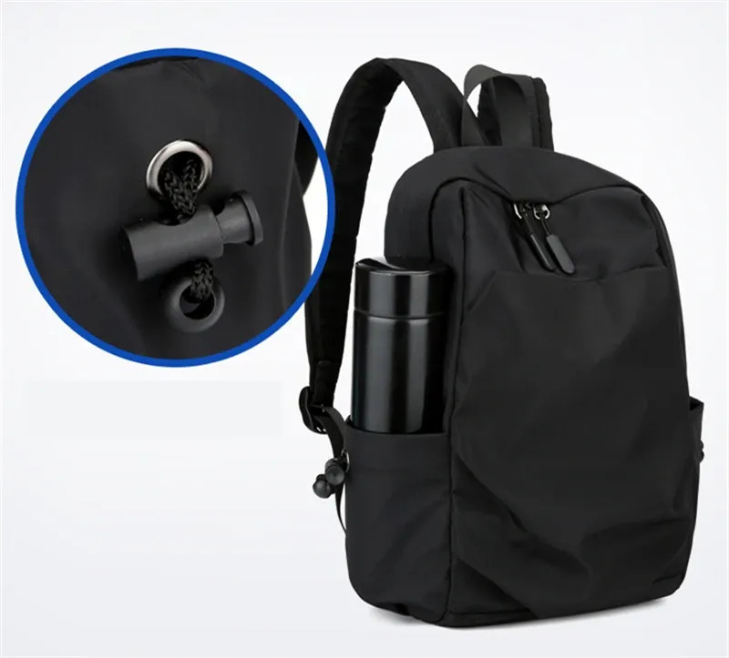 Sport Mini Men’s Backpack Fashion Small Black Travel Rucksack Shoulder School.