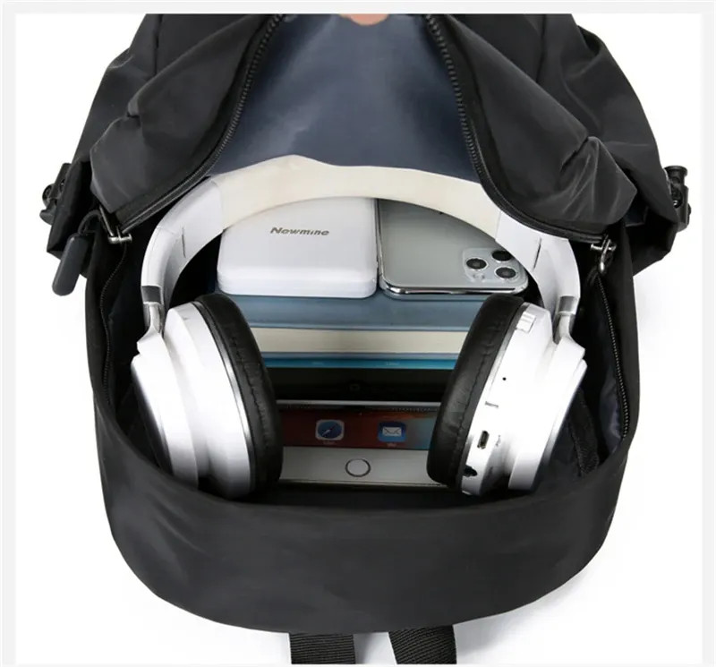Sport Mini Men’s Backpack Fashion Small Black Travel Rucksack Shoulder School.
