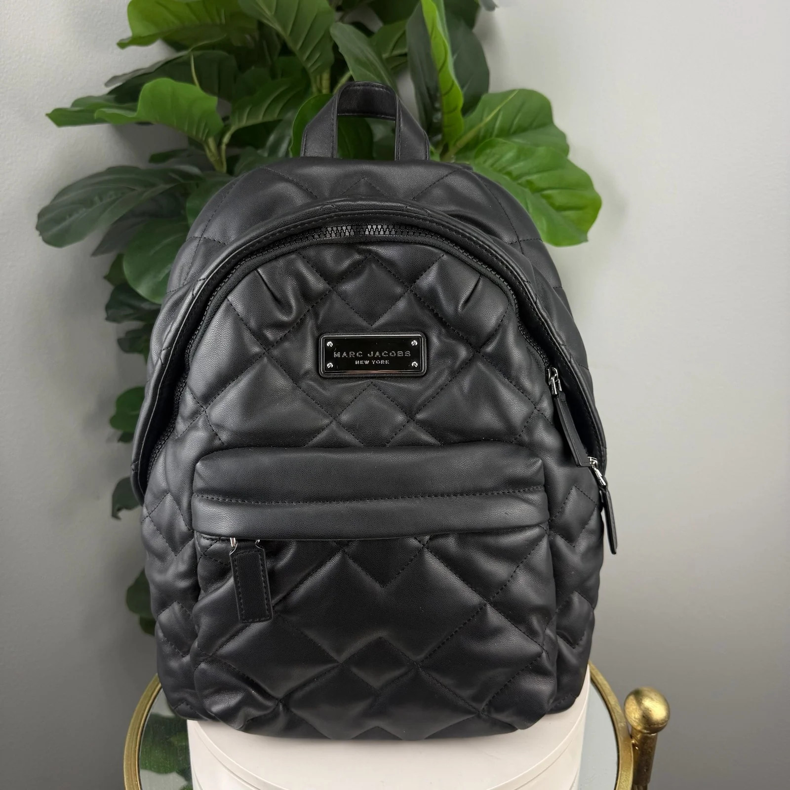 Authentic Marc Jacobs Quilted Nylon Backpack Black