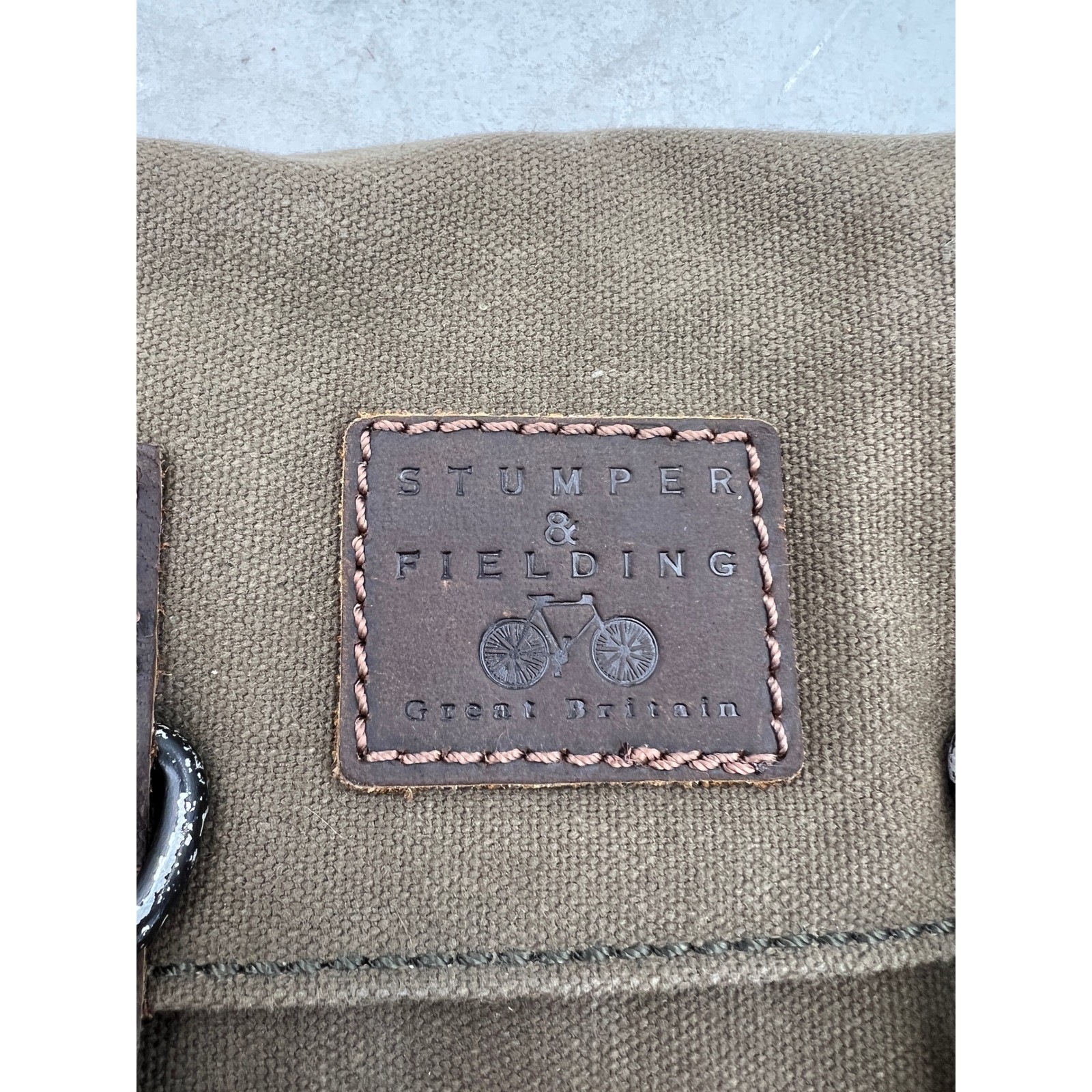 Stumper & Fielding Canvas Messenger Bag Crossbody Brown Leather Great Britain