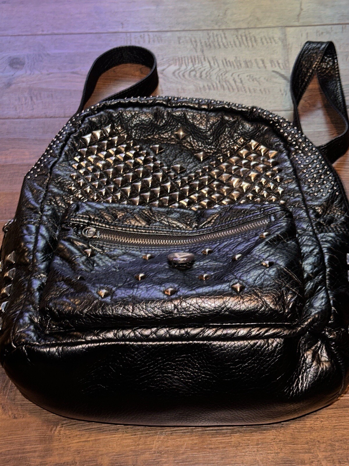 Backpack Rivet Studded School Bookbag Daypack Anti Theft Rucksack Bag