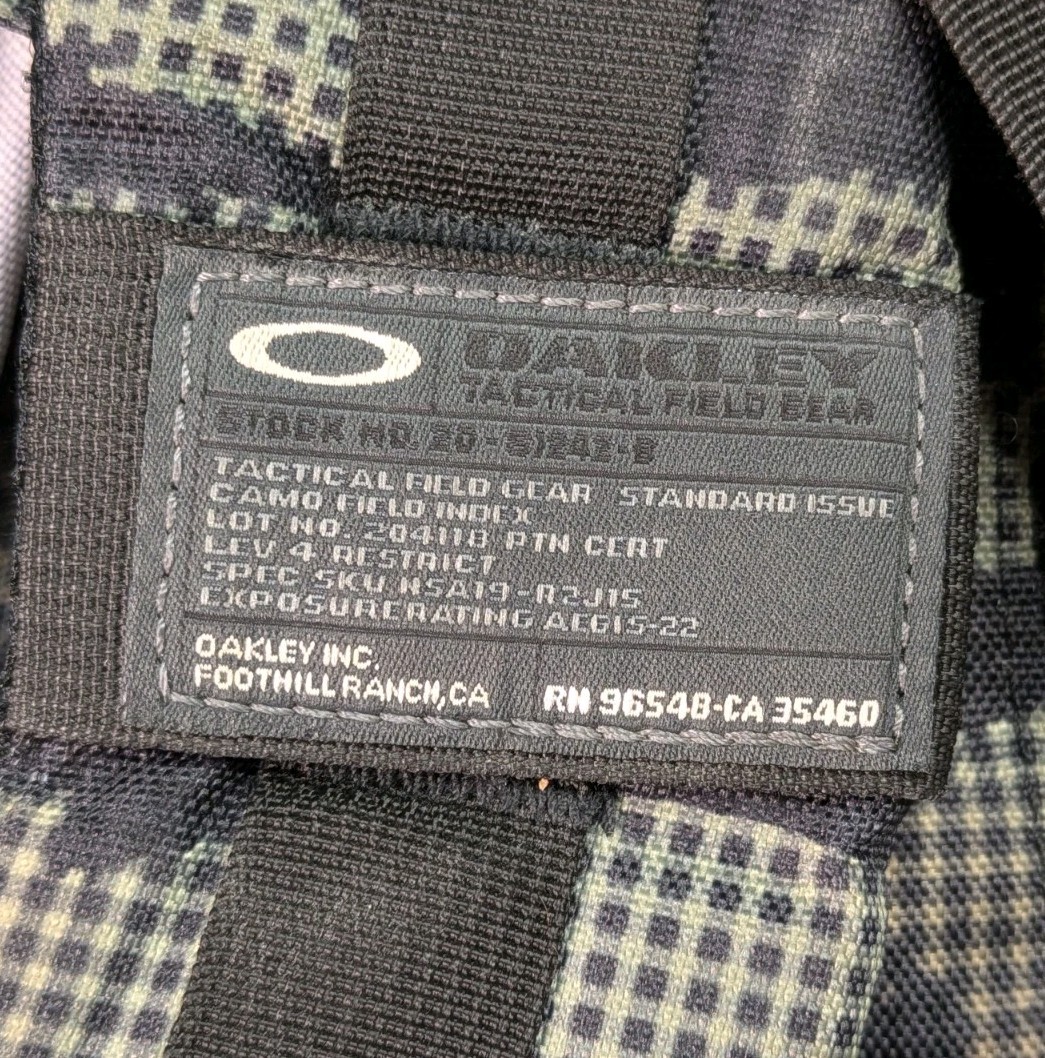 Vintage Oakley Kitchen Sink Tactical Field Gear Backpack Y2K Mechanism Digicamo