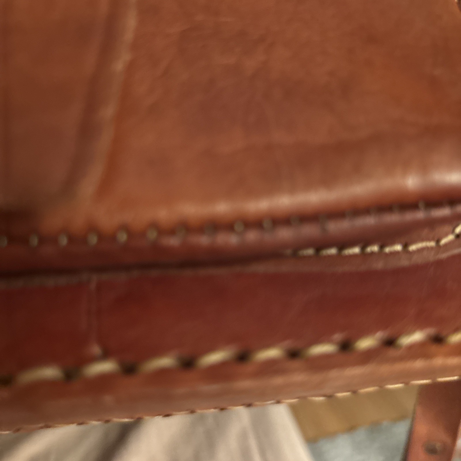 Vintage Leather Handstitched Messenger Crossbody Bag Brown Made In Guatemala