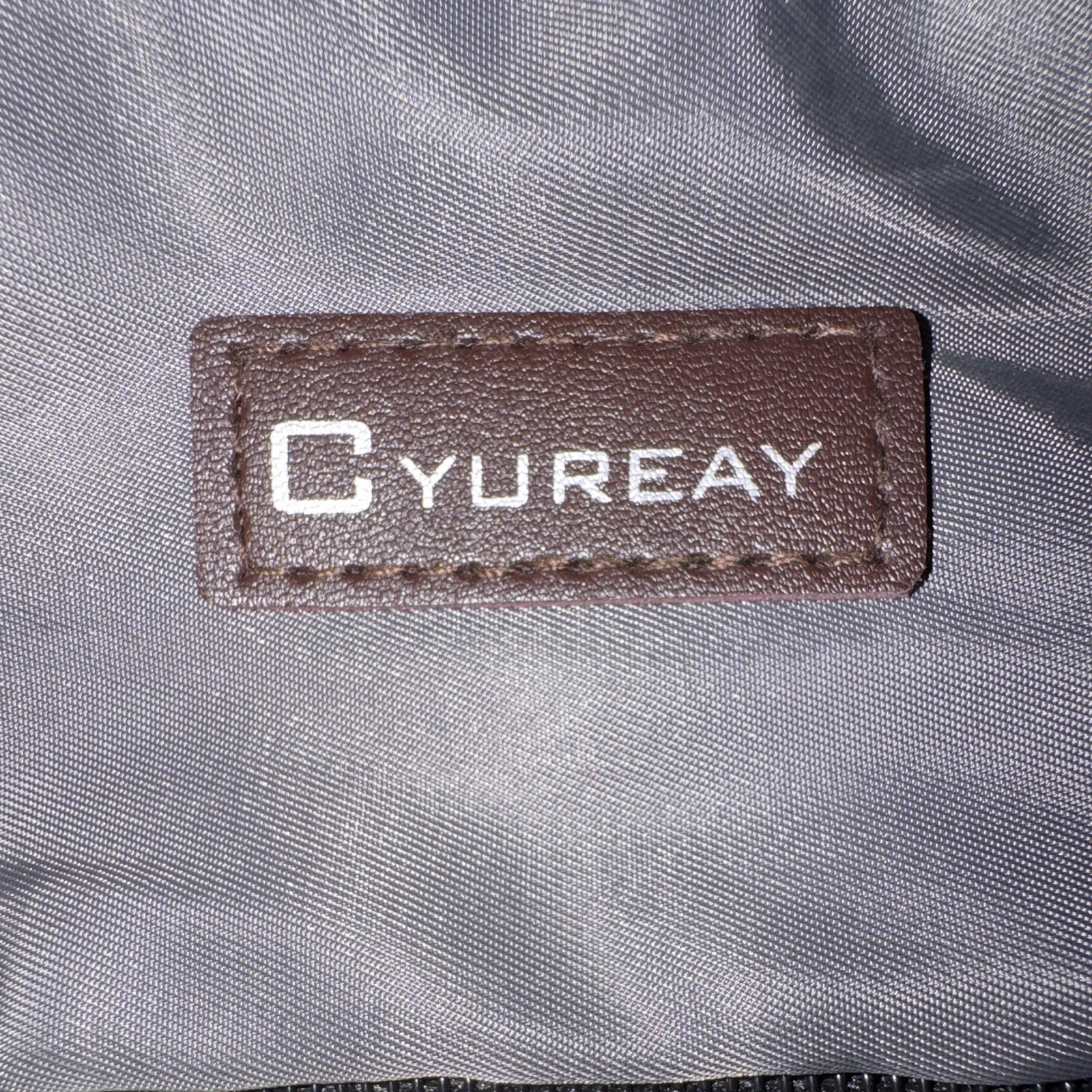 YUREAY Gray/Black Backpack Tote Bag, Zip Closure, Pockets, Adjustable Strap