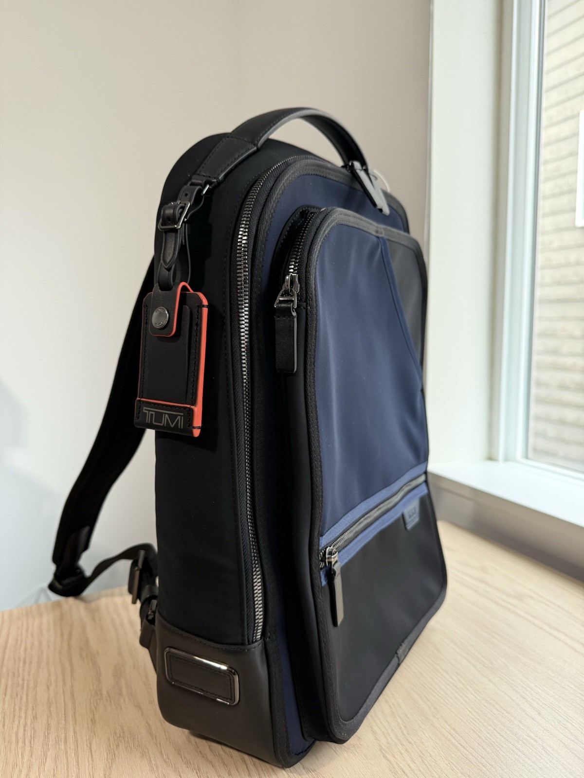 TUMI Harrison Bradner Backpack Travel Business Bag – Black And Blue