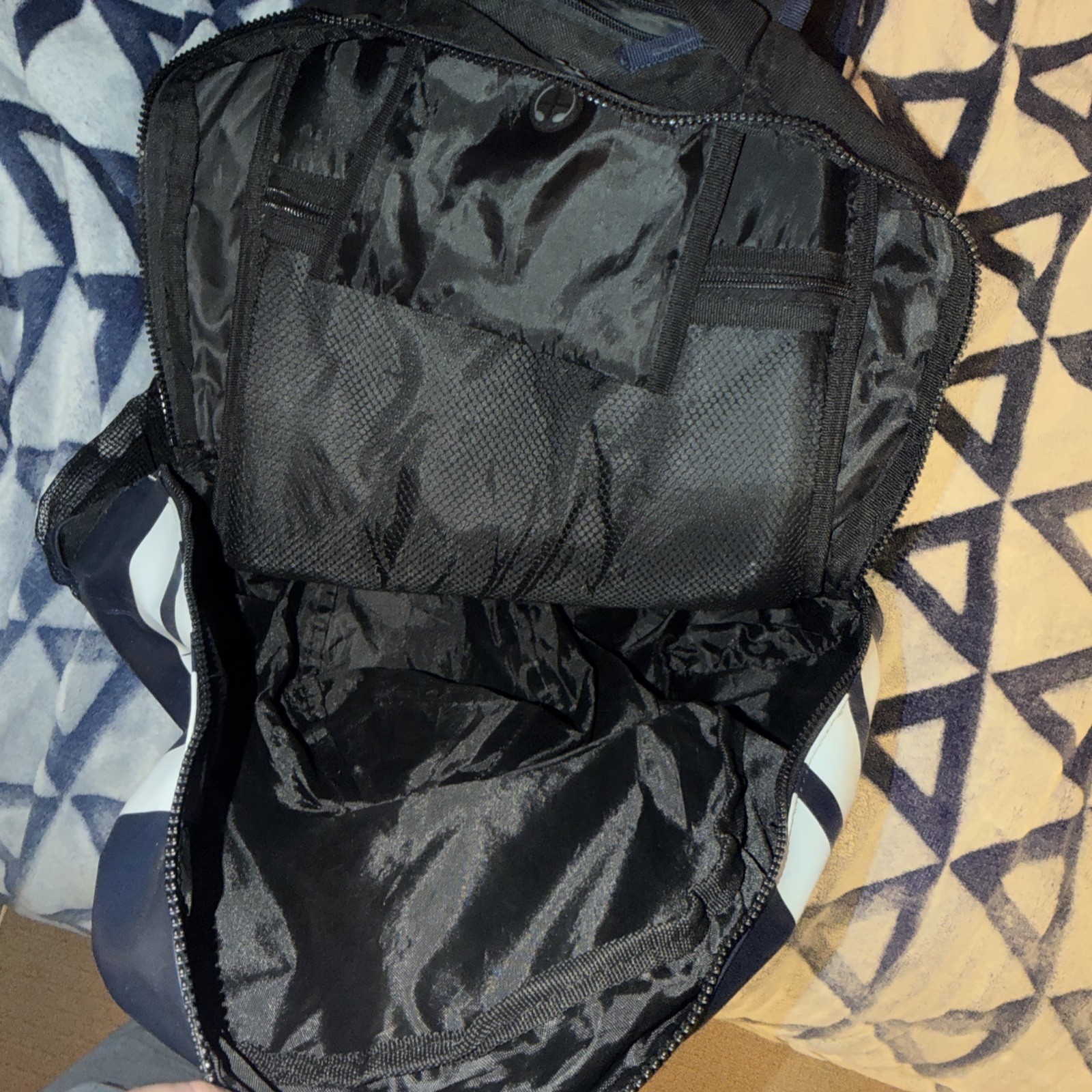 ProGear Basketball/Soccer Backpack (Black/White/Navy Blue)
