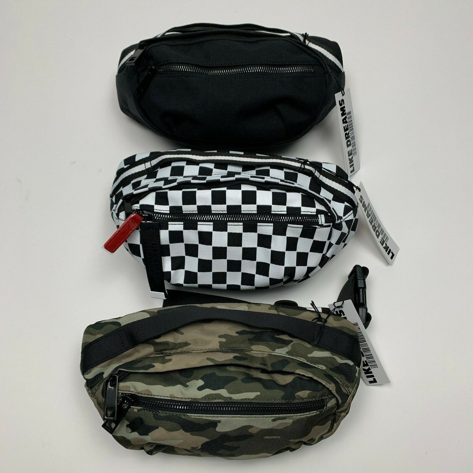 Like Dreams Fanny Pack Shoulder Cross Body Chest Pouch Waist Pack Hipster Black
