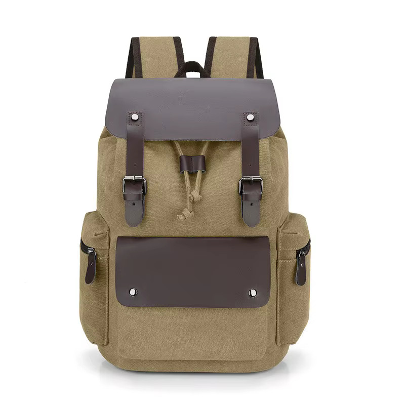 Vintage Canvas Backpack Rucksack Men Women Travel Laptop School Hiking Bag Large