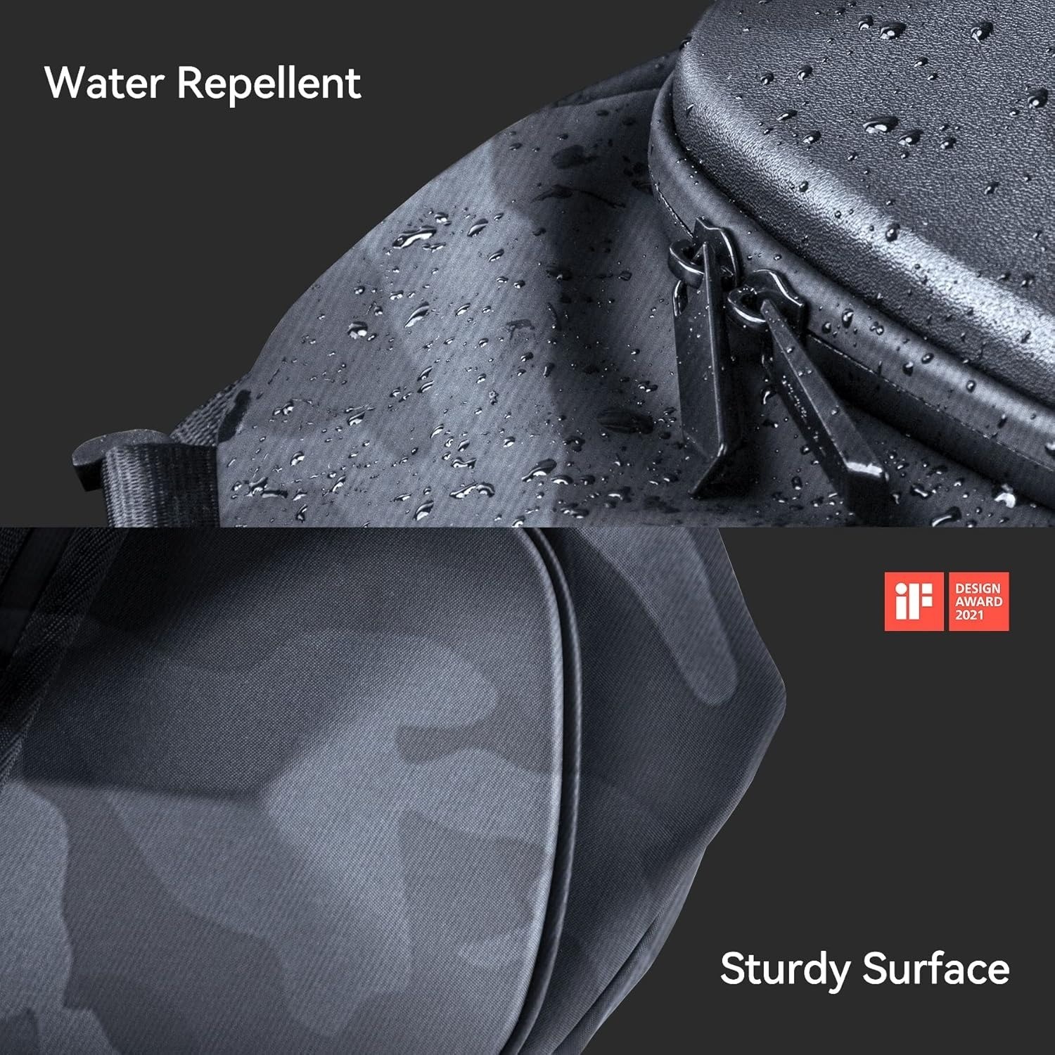 Waterproof crossbody bag black camouflage hiking outdoor bag large capacity